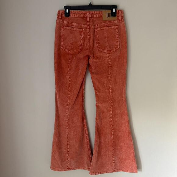 bdg urban outfitters burnt orange corduroy extreme flare pants size 26 - Picture 6 of 8